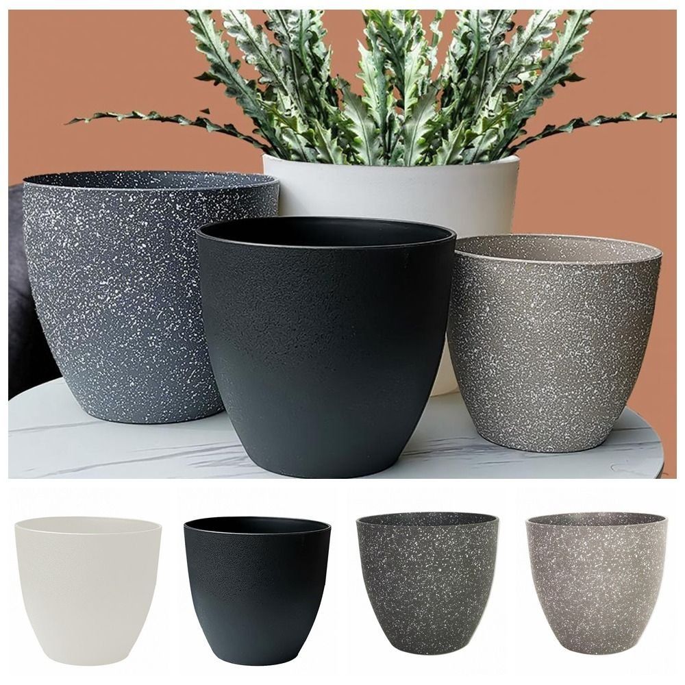 Aloe Vera Pot - つや消し模造石フラワーポットガーデニング花緑植木鉢ヨーロッパスタイルの厚くて耐久性のあるプラスチック植木鉢