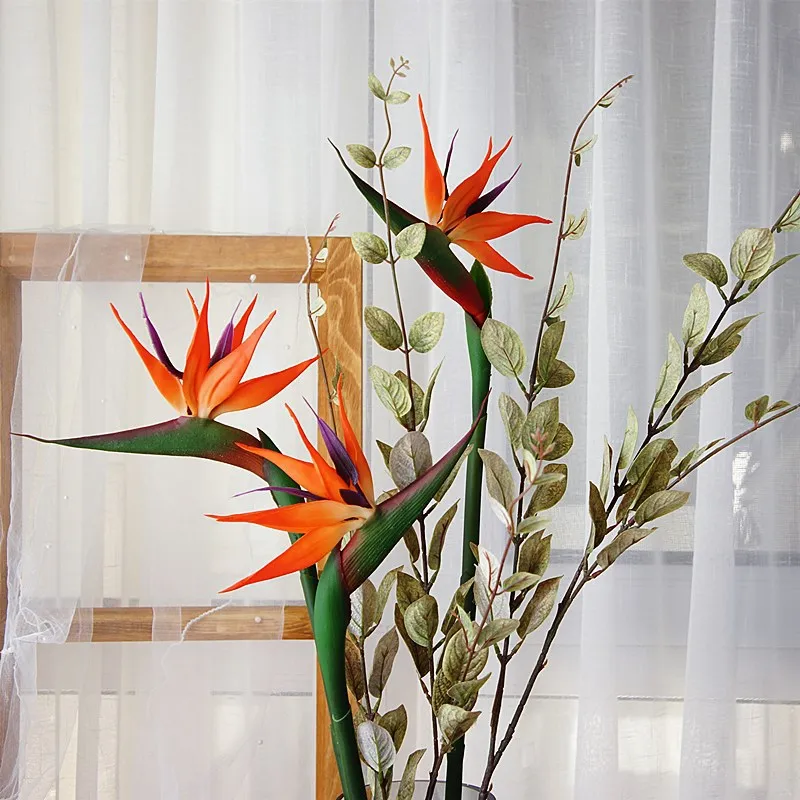 Bird Paradise Strelitzia - 造花,80cm,偽物の花,結婚式の装飾用,部屋用