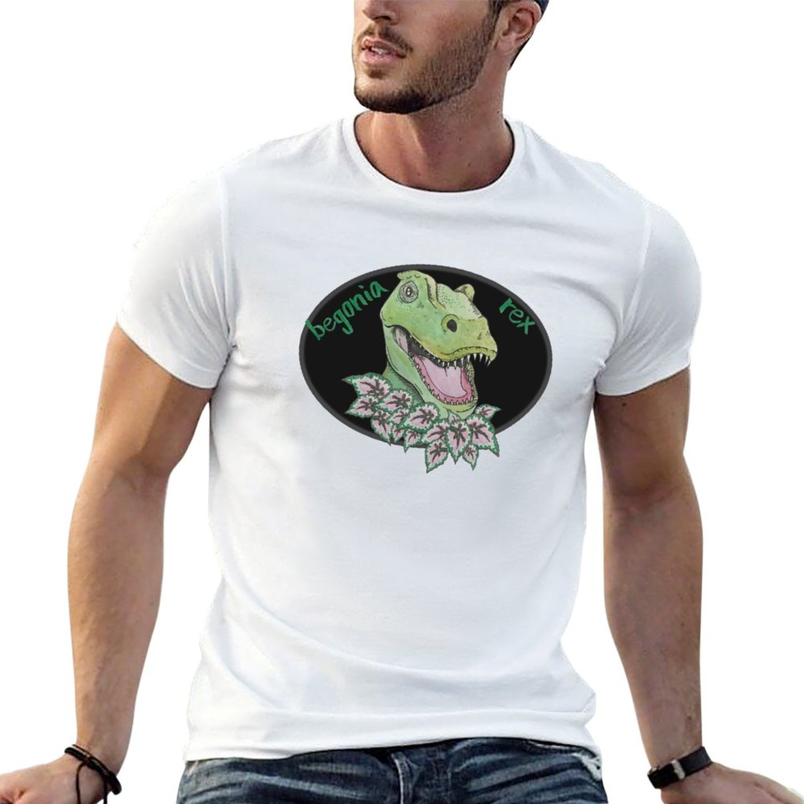 Begonia Rex - TレックスベゴニアTシャツ ベーシックソリッドTシャツ 日常使いに最適