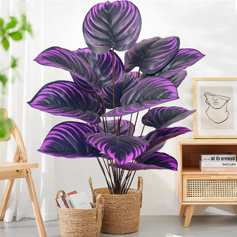 Ficus Lyrata Tree - 57-75 センチメートル大偽ヤシの木人工モンステラ植物の枝プラスチック亀の葉リアルタッチ葉家庭菜園の装飾