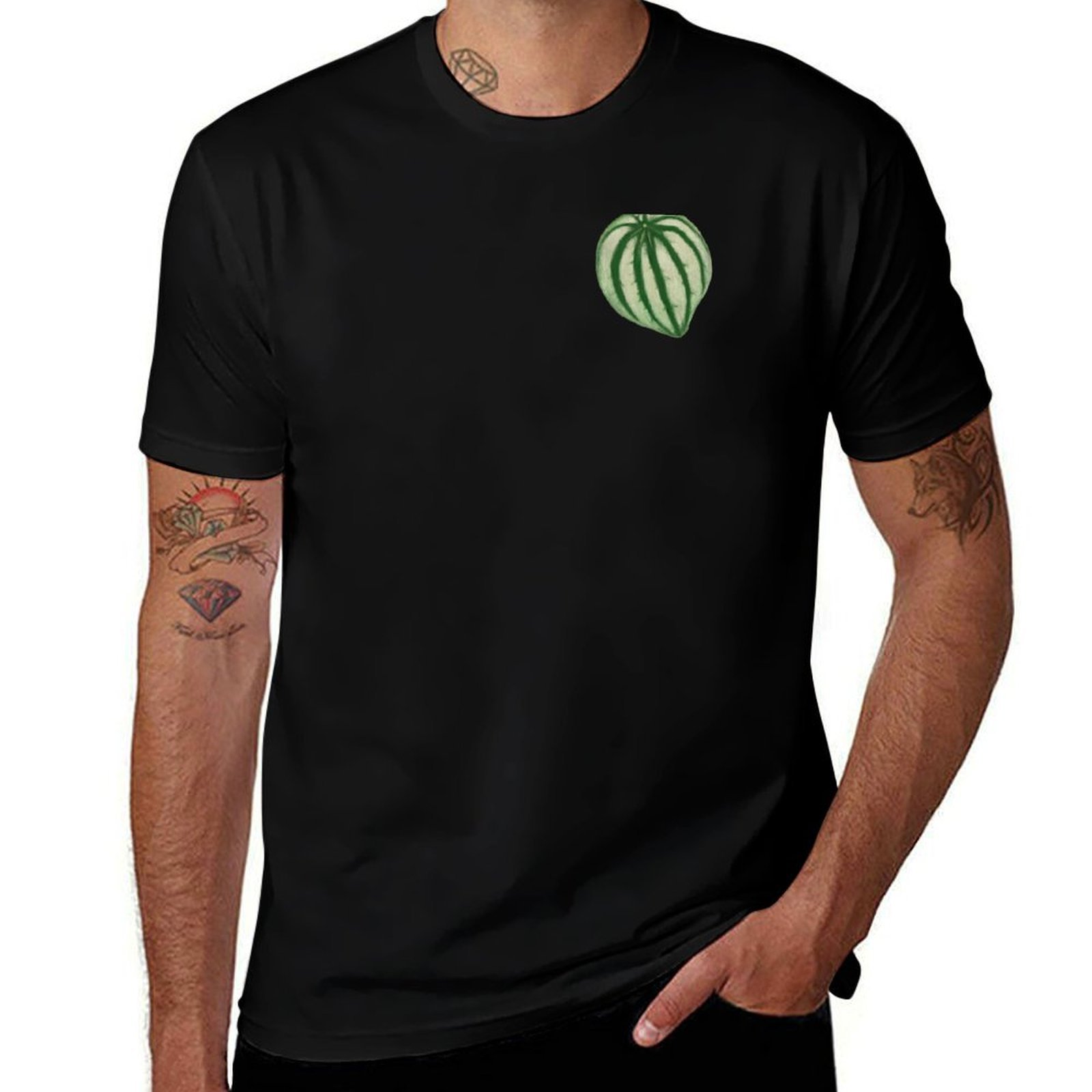 Peperomia Watermelon - スイカ ペペロミア Tシャツ カジュアル デイリー グラフィック