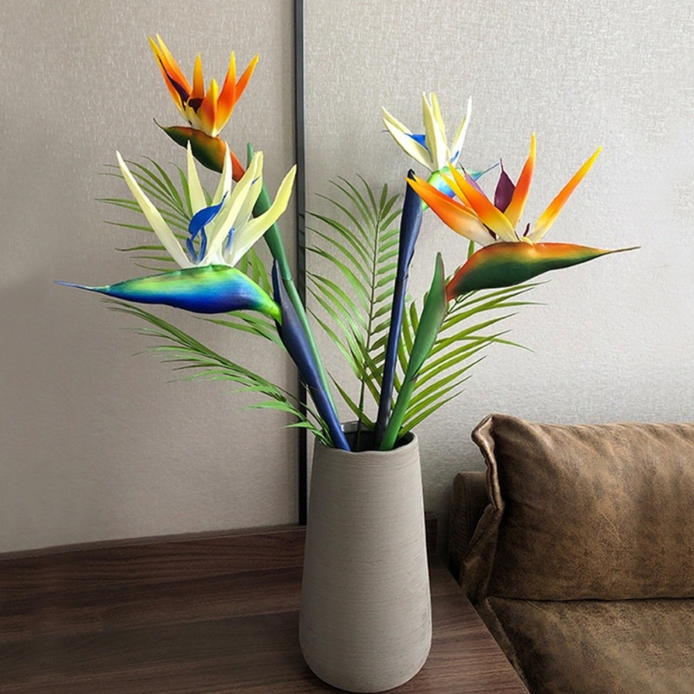 新しいロングステム人工極楽鳥花飾りDIYフェイク植物リアルタ - Bird Paradise Strelitzia のレビューと価格
