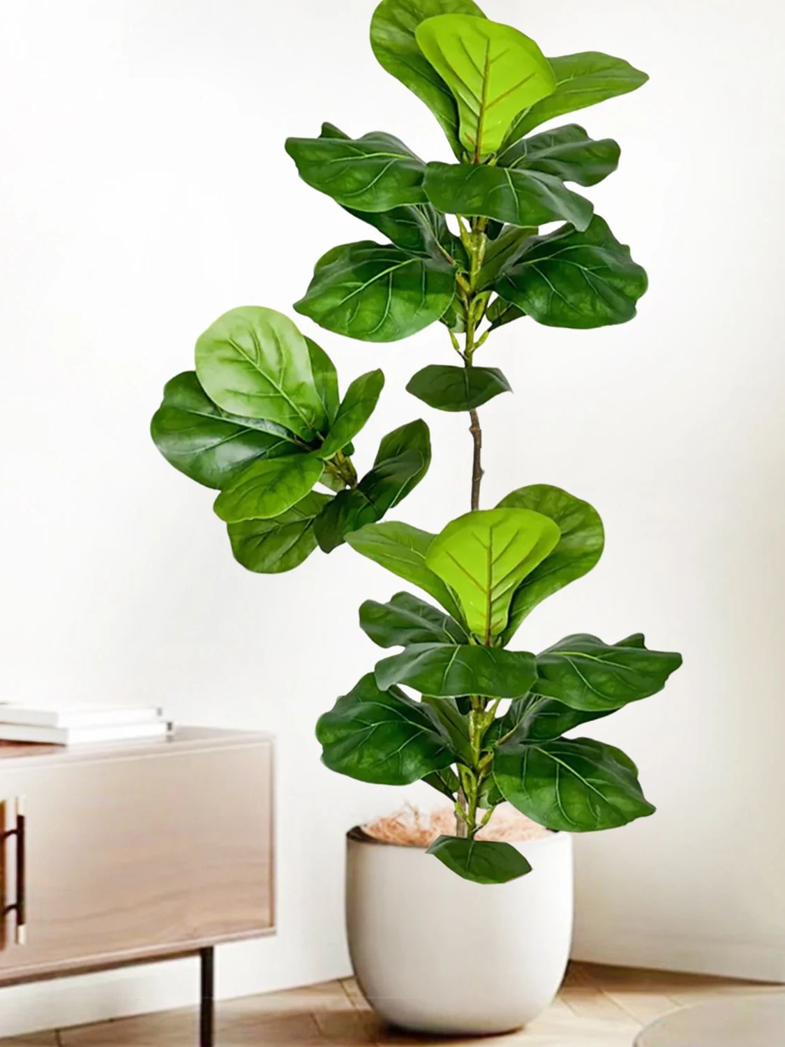 45～135cmの人工フィドルリーフフィグツリー、人工フィカ - Ficus Lyrata Tree のレビューと価格