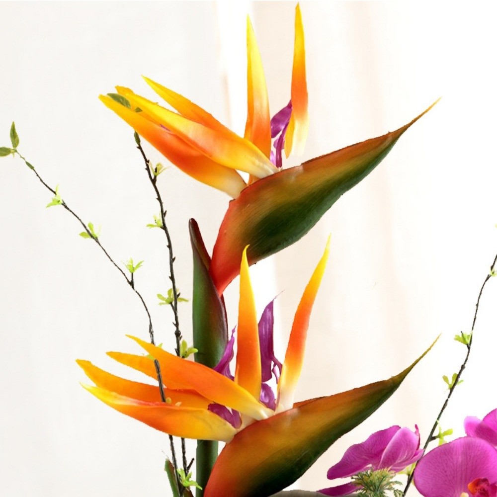 新しいロングステム人工極楽鳥花飾り、本物のような質感の人工ス - Bird Paradise Strelitzia のレビューと価格