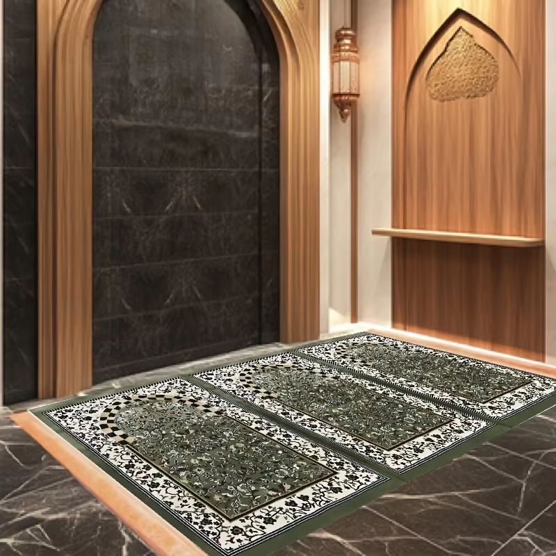 VIKAMAグリーンフローラルアーチイスラム教礼拝用絨毯 ク - Maranta Prayer Plant のレビューと価格