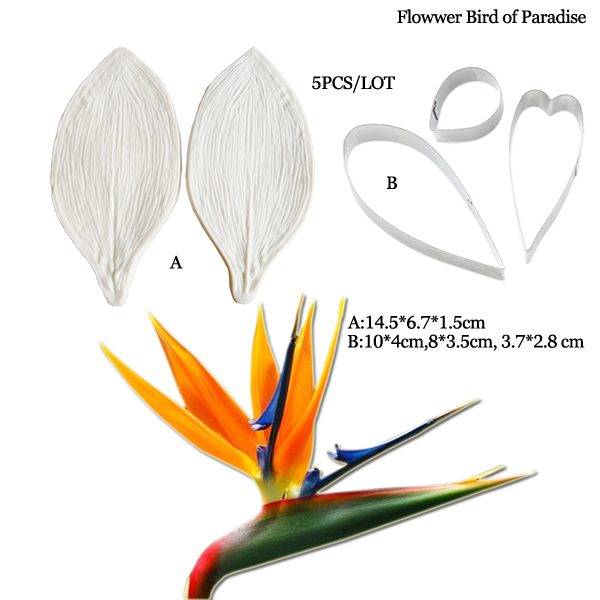 芸術的な植物の葉の大きなベース,シリコンモールド,フラワーケ - Bird Paradise Strelitzia のレビューと価格