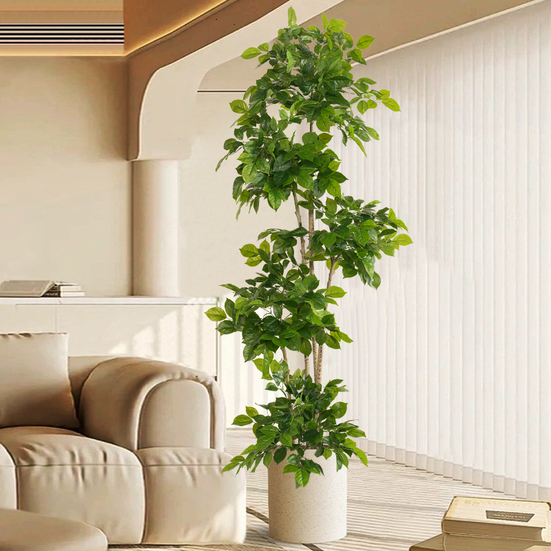 2-78 インチ大型偽植物人工ハッピーツリープラスチック R - Ficus Lyrata Tree のレビューと価格