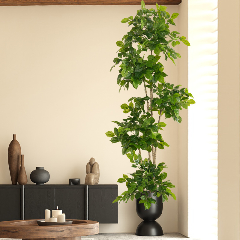 2-78 インチ大型偽植物人工ハッピーツリープラスチック R - Ficus Lyrata Tree のレビューと価格