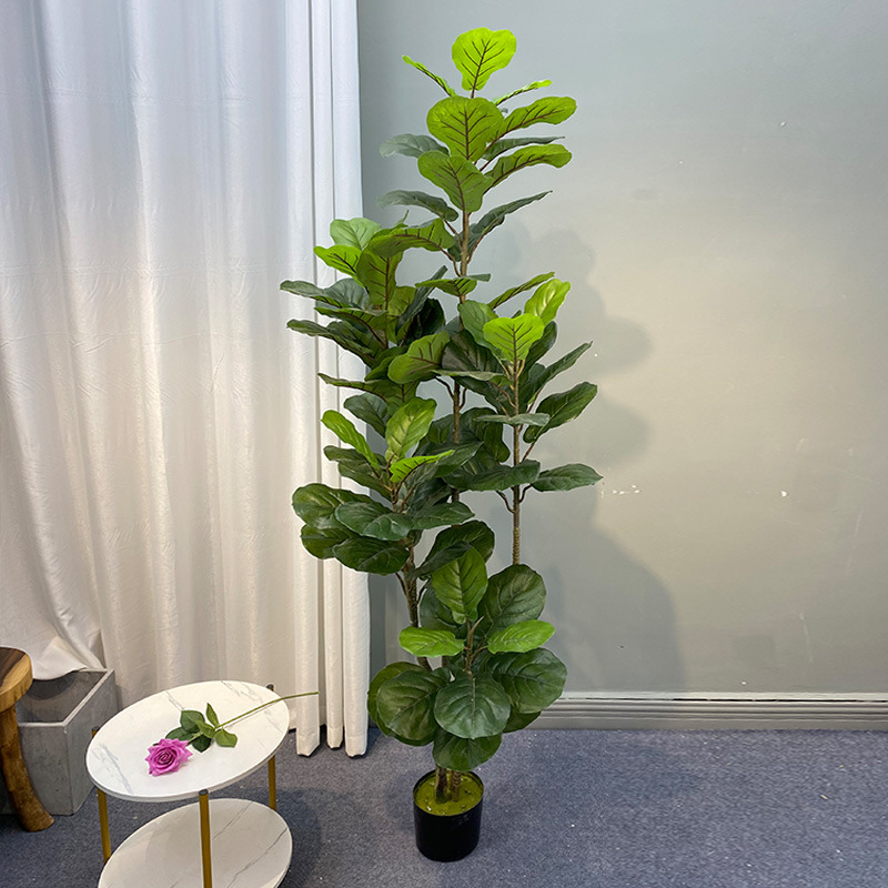 59インチの大きなficusツリー人工植物偽の木プラスチック - Ficus Lyrata Tree のレビューと価格