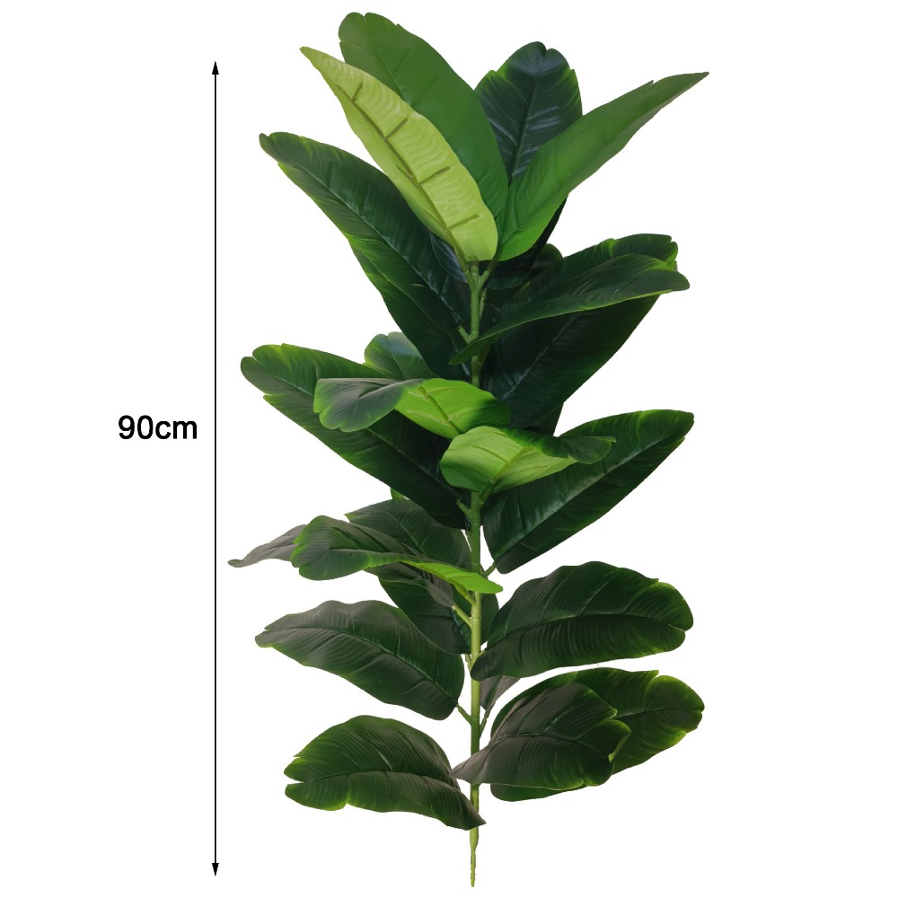 緑色のプラスチック製人工フィカスツリー 大型 23枚の葉 大 - Ficus Lyrata Tree のレビューと価格