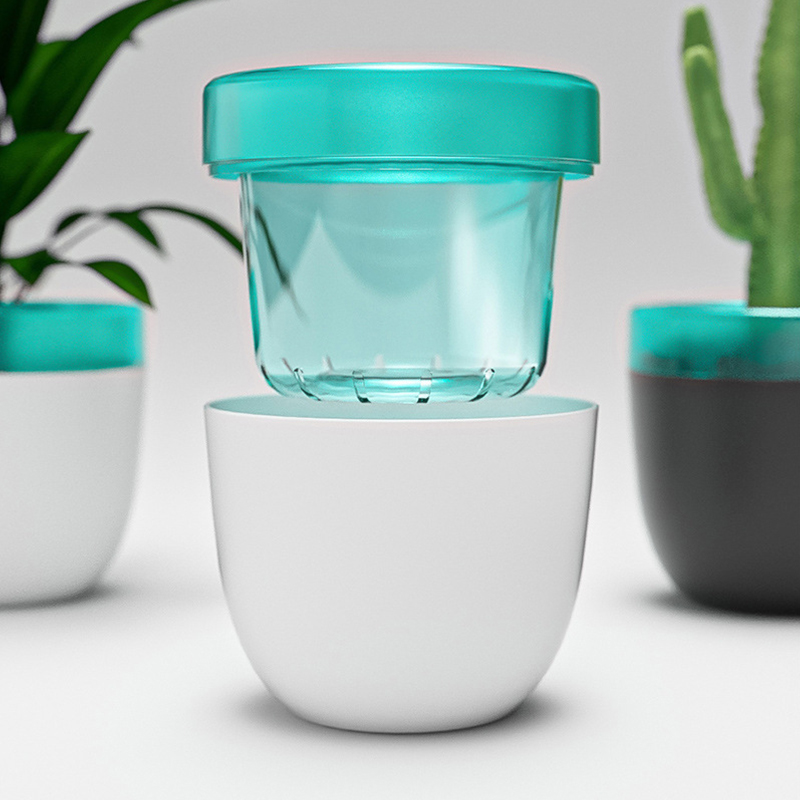 自動吸水怠惰な植木鉢多肉植物アロエベラ用無水樹脂プラスチック - Aloe Vera Pot のレビューと価格