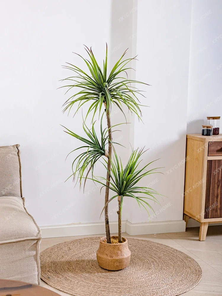 ライト高級シミュレーション緑の植物リュウゼツラン偽の木ドラセ - Dracaena Marginata のレビューと価格