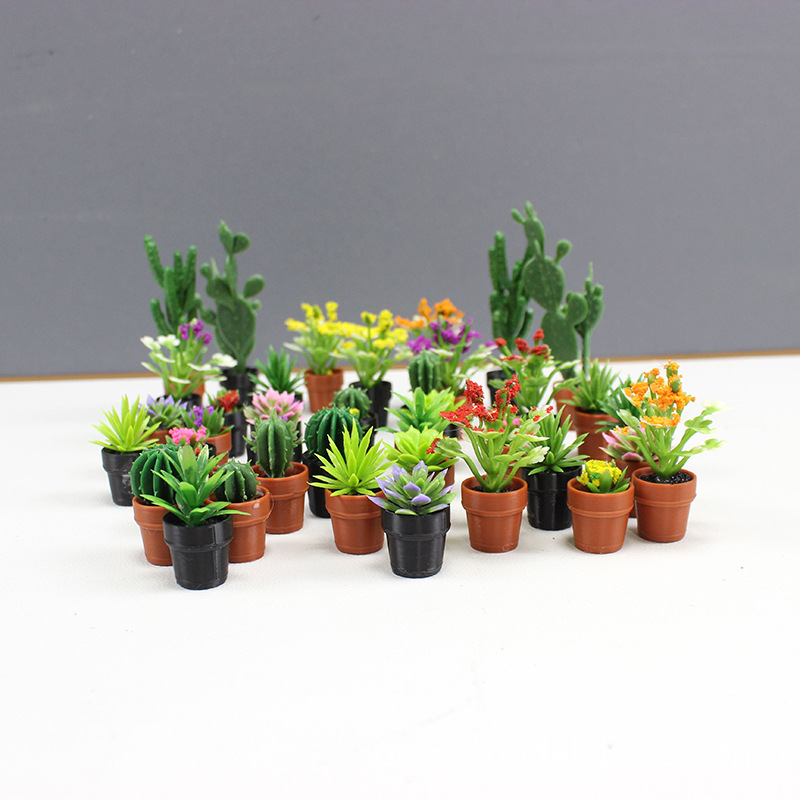 ミニ模擬植物サボテン多肉植物モデル小型鉢植え装飾デスクトップ - Echeveria Succulent のレビューと価格