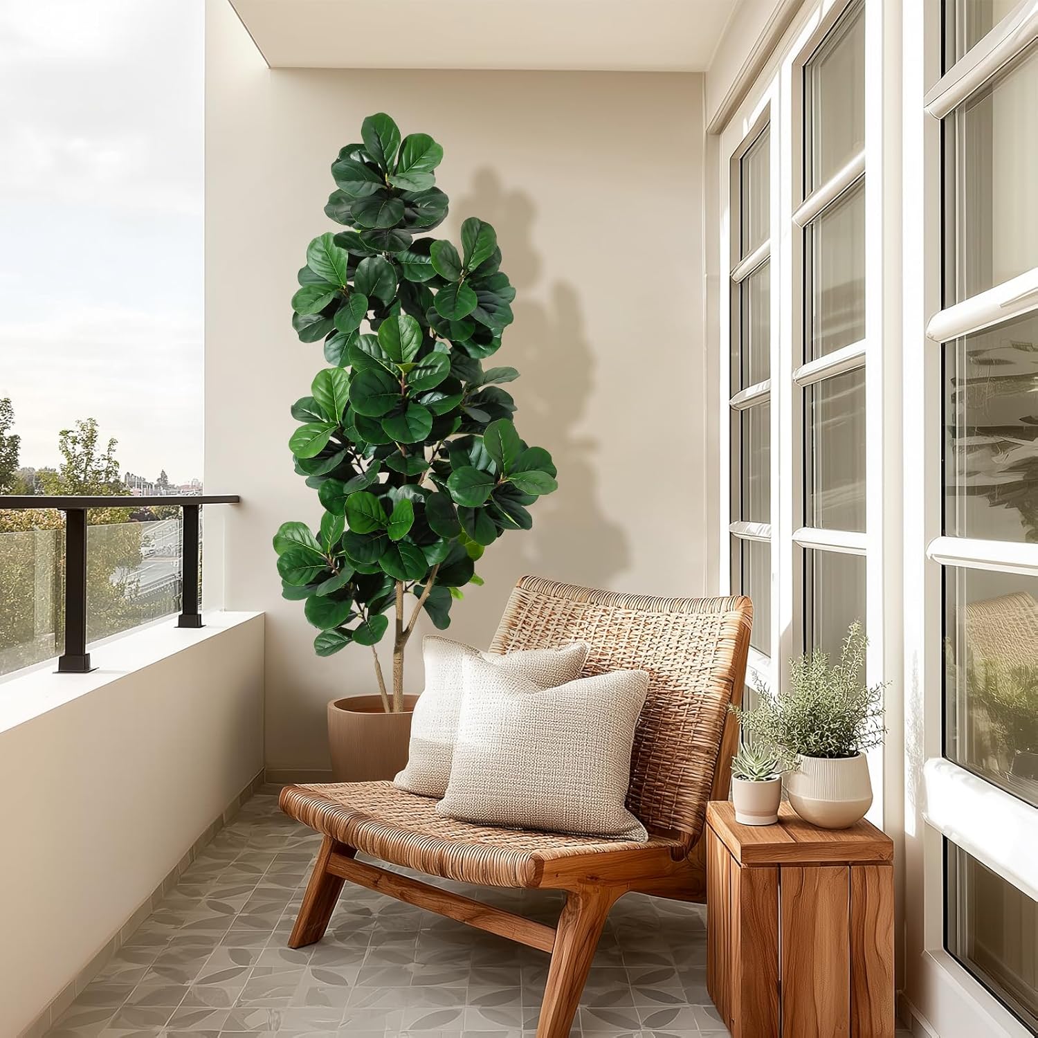 4FT/5FT/6FT/7FT フィドルリーフイチジクの木  - Ficus Lyrata Tree のレビューと価格