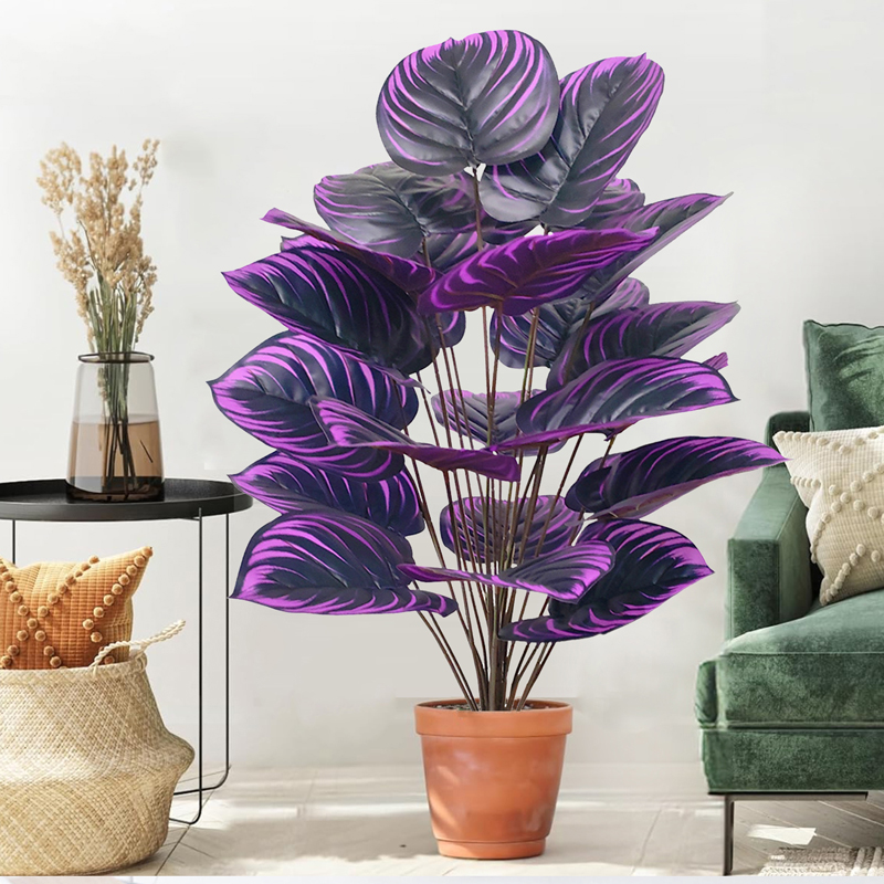 57-75 センチメートル大偽ヤシの木人工モンステラ植物の枝 - Ficus Lyrata Tree のレビューと価格